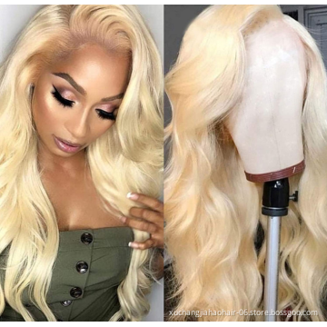 613 blonde full lace wig pre plucked hairline with baby hair 150% density brazilian virgin human hair long wigs for black women